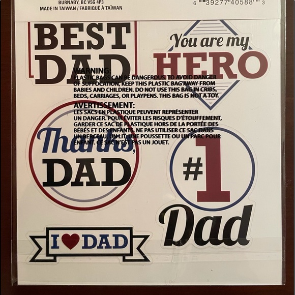 #1 Dad BEST DAD Father Gift DIY Sticker Set - Picture 3 of 7